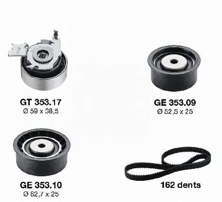 KD45312 SNR Correia do mecanismo de distribuição de gás, kit
