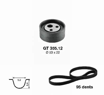 8671018689 Renault (RVI) Correia do mecanismo de distribuição de gás, kit