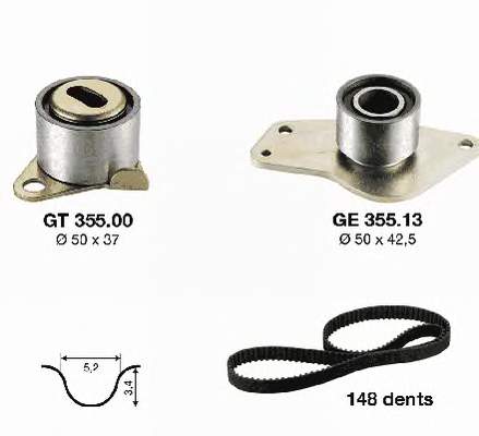 Correia do mecanismo de distribuição de gás, kit INA 530004110 preço, a partir de 130,37 USD