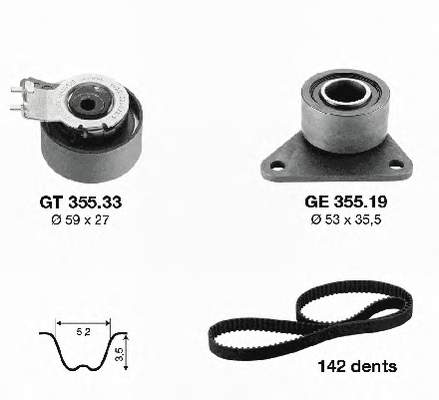 31339840 Volvo Correia do mecanismo de distribuição de gás, kit