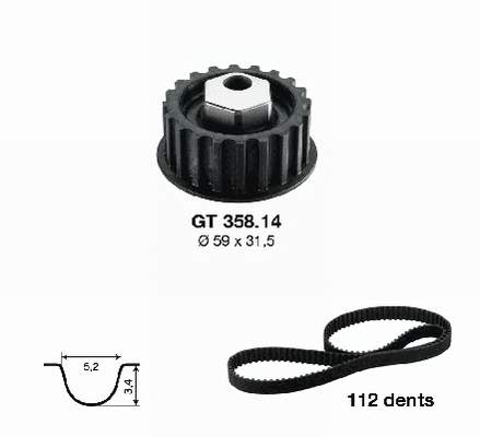  Correia do mecanismo de distribuição de gás, kit Seat Ibiza I hatchback (021A) (1984 - 1993) I