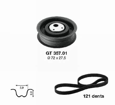 KD45705 SNR Correia do mecanismo de distribuição de gás, kit