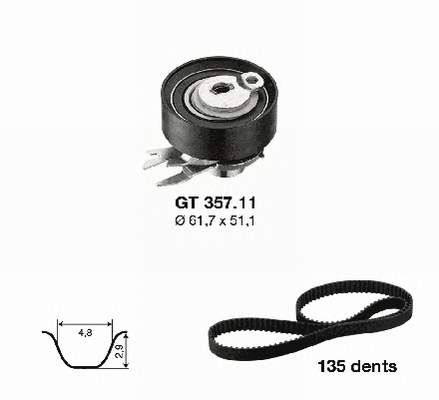 030198119A VAG Correia do mecanismo de distribuição de gás, kit