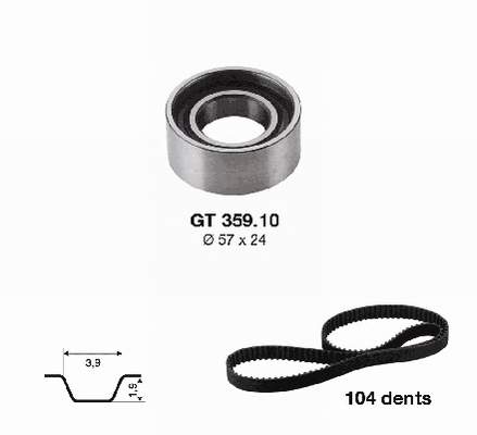 KD45800 SNR Correia do mecanismo de distribuição de gás, kit