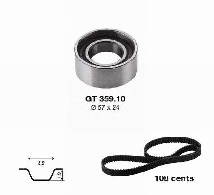 KD45814 SNR Correia do mecanismo de distribuição de gás, kit