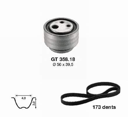 CT931K1 Continental/Siemens Correia do mecanismo de distribuição de gás, kit