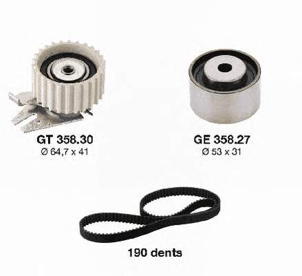 KD45833 SNR Correia do mecanismo de distribuição de gás, kit