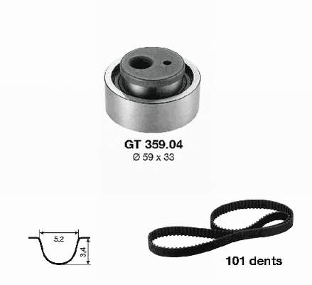 CT744K1 Continental/Siemens Correia do mecanismo de distribuição de gás, kit