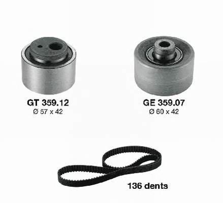 KD45914 SNR Correia do mecanismo de distribuição de gás, kit