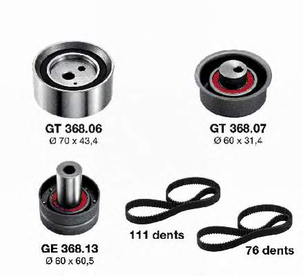 Correia do mecanismo de distribuição de gás, kit INA 530026410 preço, a partir de 98,71 USD