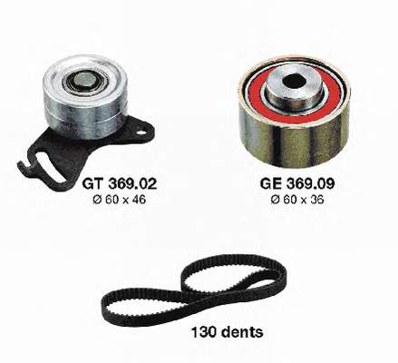 Correia do mecanismo de distribuição de gás, kit Japan Parts KDDT03