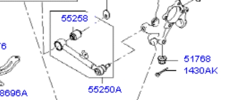 Barra transversal de suspensão traseira Hyundai/Kia 552502B100 preço, a partir de 47,58 USD
