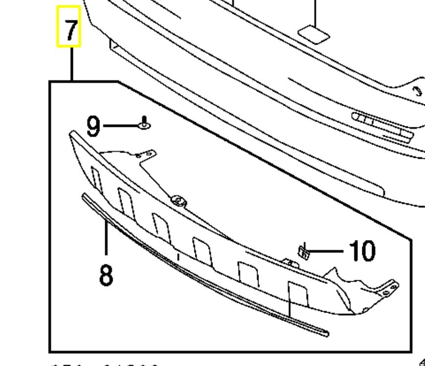 7186080J005PK Suzuki Spoiler do pára-choque traseiro