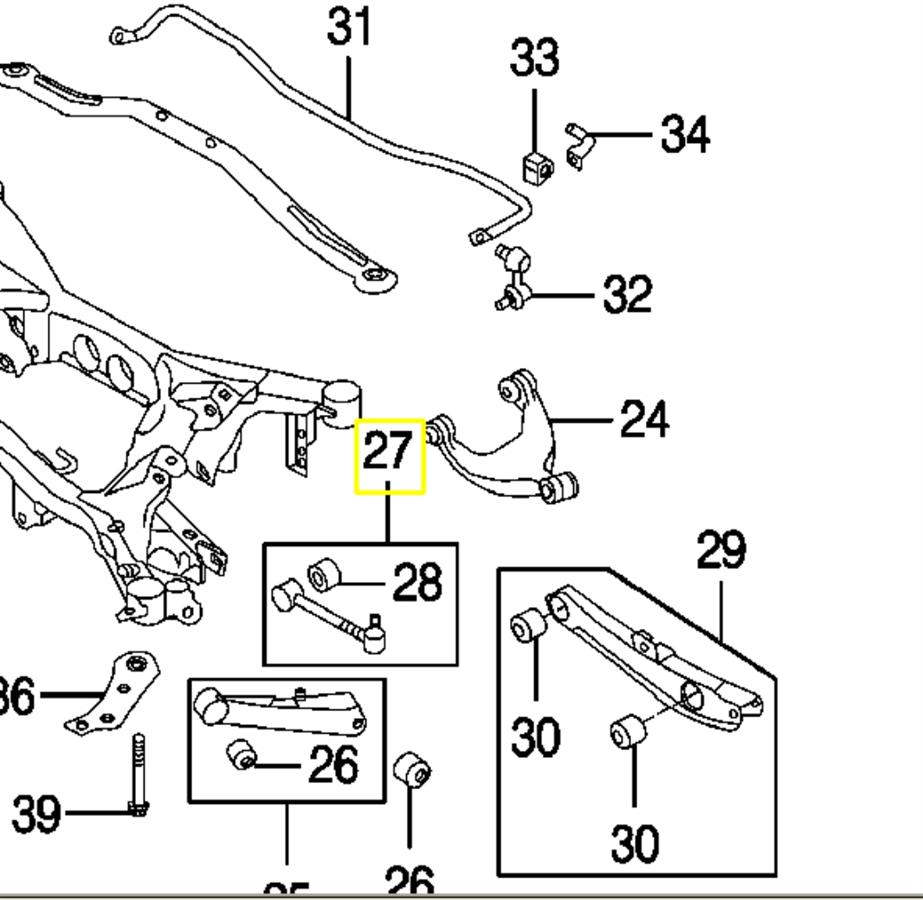 20250XA020 Subaru Braço oscilante de suspensão traseira transversal