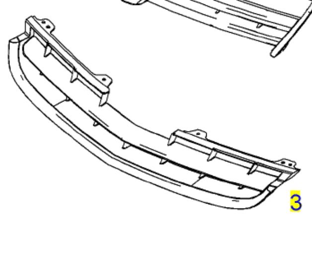 96433242 Opel Grelha do radiador