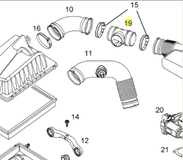 6235612 Opel Sensor de fluxo (consumo) de ar, medidor de consumo M.A.F. - (Mass Airflow)
