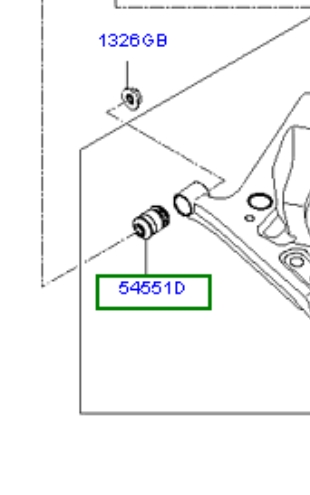 5455107000 Hyundai/Kia Bloco silencioso dianteiro do braço oscilante inferior