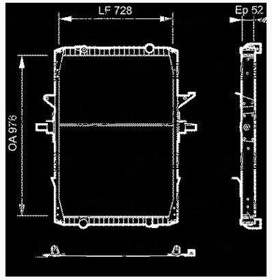 Radiador de esfriamento de motor Renault Trucks MAGNUM 1