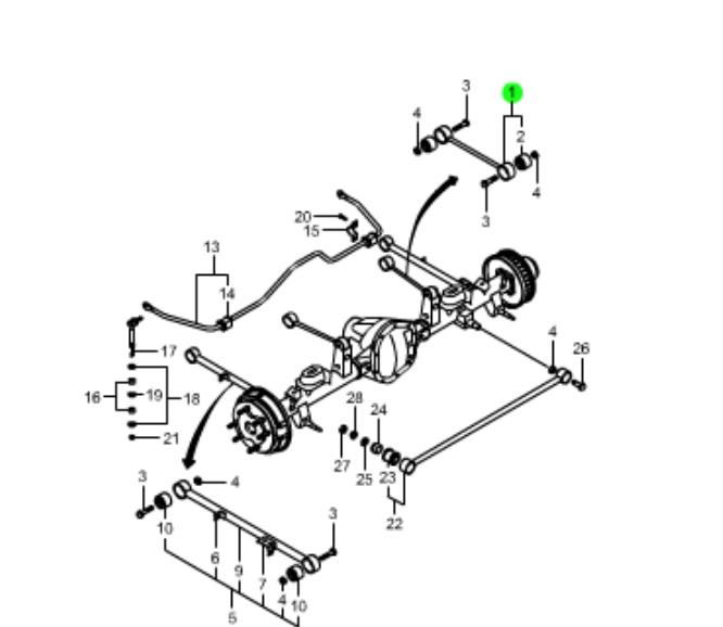 Braço oscilante (tração) longitudinal superior esquerdo/direito de suspensão traseira Ssang Yong 4540108100 preço, a partir de 45,97 USD