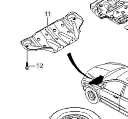 Proteção de motor, de panela (da seção de motor) para SsangYong Kyron  