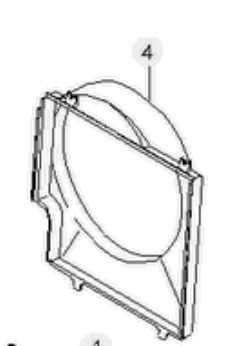 2165108050 Ssang Yong Difusor do radiador de esfriamento