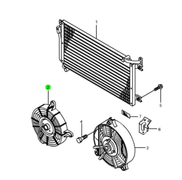 Ventilador elétrico de aparelho de ar condicionado montado (motor + roda de aletas) Ssang Yong 6841206500 preço, a partir de 95,43 USD