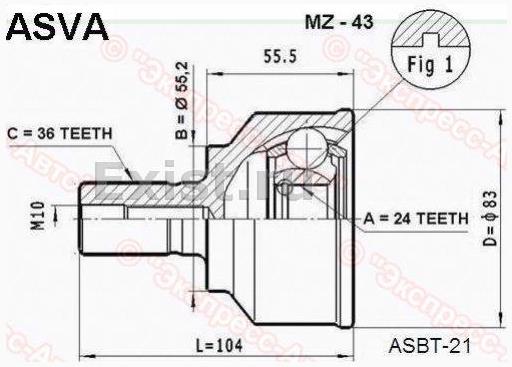 GR272550XB Mazda Junta homocinética externa dianteira
