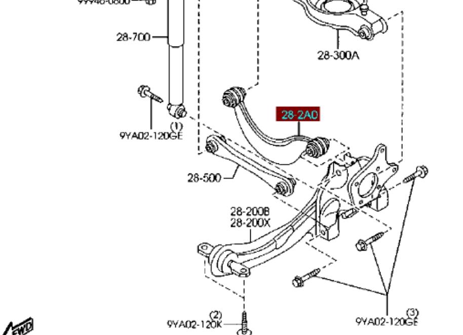 Braço oscilante superior esquerdo/direito de suspensão traseira Ford 98AG5500AG preço, a partir de 37,46 USD