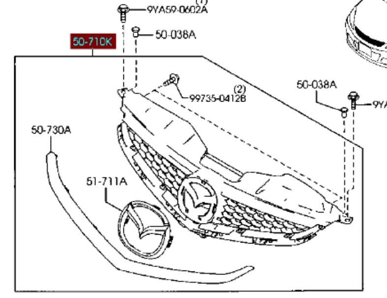 Grelha do radiador para Mazda 5 II CR