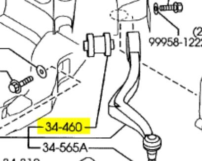 Compre GJ6A34460B Mazda Bloco silencioso dianteiro do braço oscilante inferior