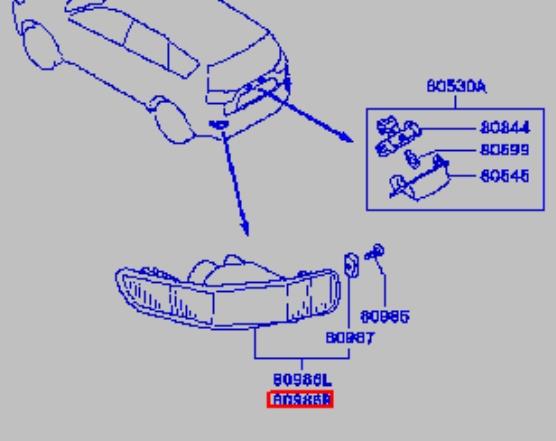 Retrorrefletor (refletor) do pára-choque traseiro direito Mitsubishi 8355A004 preço, a partir de 70,27 USD