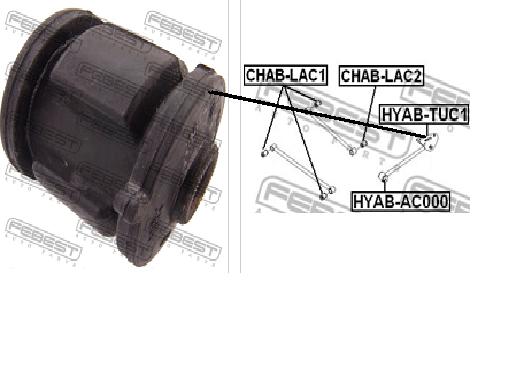 5275017100 Hyundai/Kia Bloco silencioso do pino de apoio traseiro