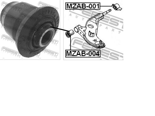 Bloco silencioso dianteiro do braço oscilante inferior Mazda GA2B34470A preço, a partir de 7,68 USD