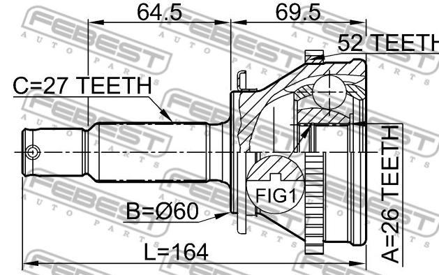 4950126401 Hyundai/Kia Junta homocinética externa dianteira