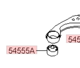 545842G000 Hyundai/Kia Bloco silencioso dianteiro do braço oscilante inferior