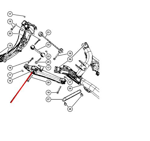 Braço oscilante inferior esquerdo de suspensão traseira/direita Chrysler 5105272AA preço, a partir de 53,21 USD