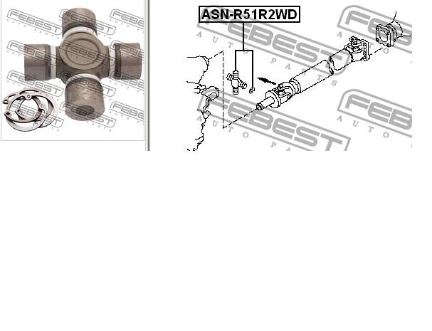 Cruzeta da junta universal traseira Mercedes 1634101001 preço, a partir de 22,45 USD