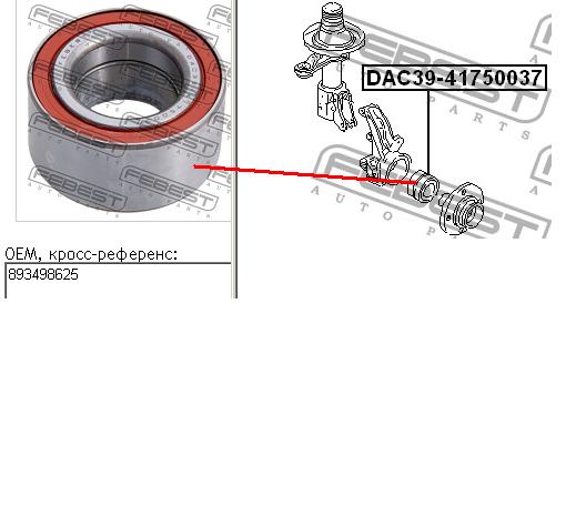 Compre 8A0498625 VAG Rolamento de cubo dianteiro