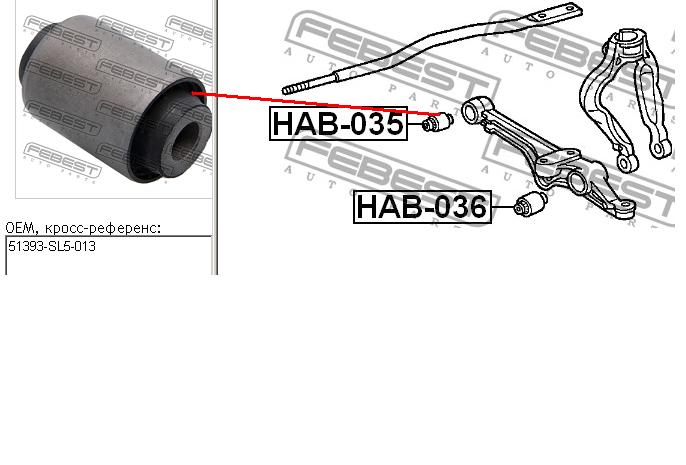 Compre RU417 Japan Parts Bloco silencioso dianteiro do braço oscilante inferior