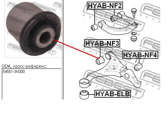 Bloco silencioso dianteiro do braço oscilante inferior Hyundai/Kia 545513K000 preço, a partir de 8,44 USD