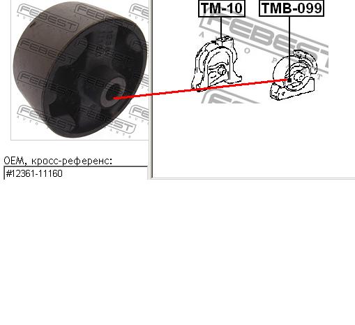 Coxim (suporte) dianteiro de motor Febest TMB099 preço, a partir de 11,26 USD