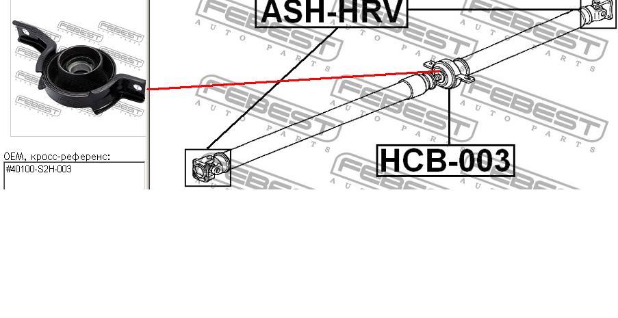 Rolamento suspenso da junta universal Febest HCB003 preço, a partir de 16,22 USD