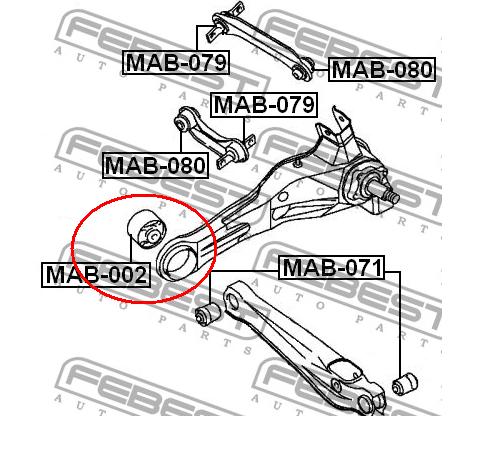 Bloco silencioso dianteiro de braço oscilante traseiro longitudinal Metalcaucho 02181 preço, a partir de 17,42 USD
