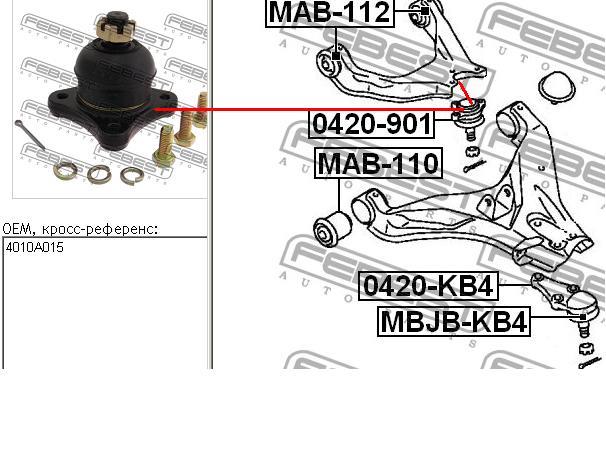 Compre MR496792 Mitsubishi Suporte de esfera superior