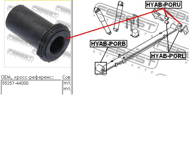 TD4614W Delphi Bloco silencioso de argola da suspensão de lâminas