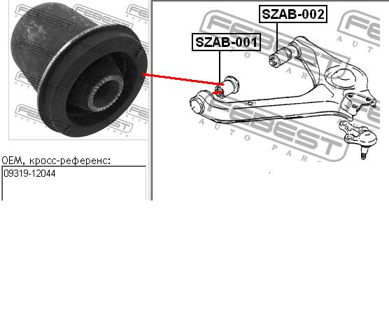 Bloco silencioso dianteiro do braço oscilante inferior Suzuki 931912044 preço, a partir de 8,75 USD