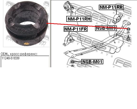 Bucha de viga longitudinal dianteira de motor Nissan/Infiniti 112484M410 preço, a partir de 7,16 USD