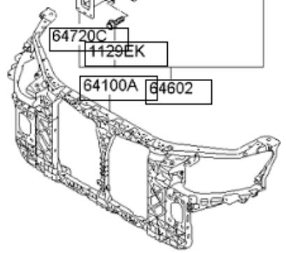 Suporte do radiador montado (painel de montagem de fixação das luzes) Hyundai/Kia 641011H200 preço, a partir de 172,59 USD
