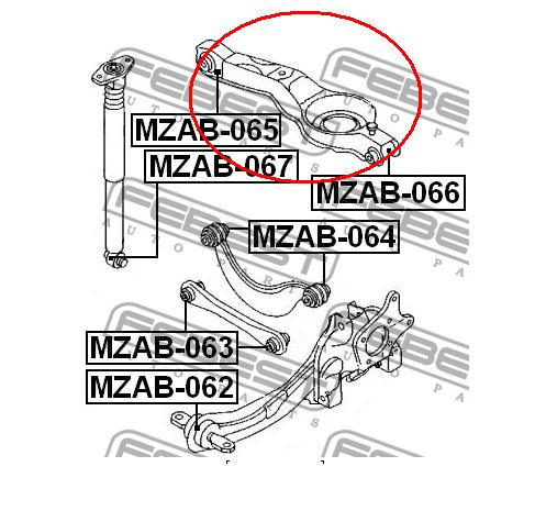 Braço oscilante inferior esquerdo de suspensão traseira/direita Mazda BP4K28300C preço, a partir de 57,80 USD