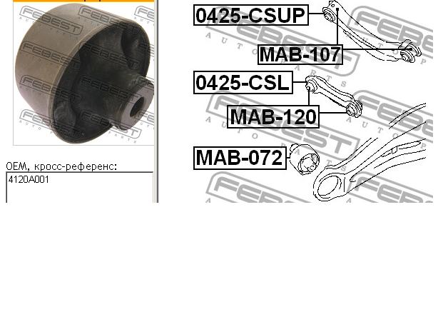 Bloco silencioso do braço oscilante inferior traseiro longitudinal Mitsubishi MR554733 preço, a partir de 13,41 USD